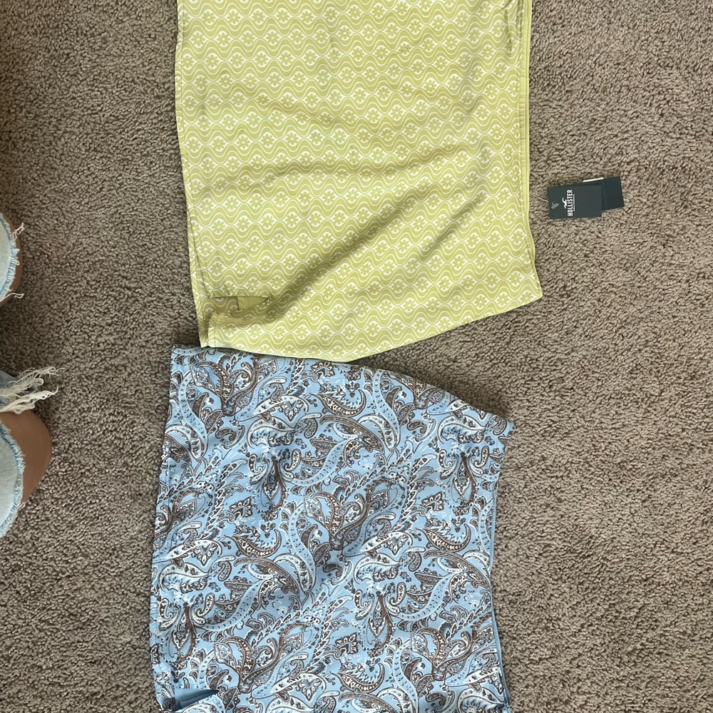 Hollister Light Yellow Floral Skirt